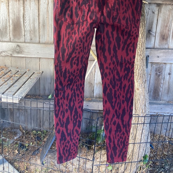 Red and Black Animal Print Jeans by Mankind - Picture 5 of 8